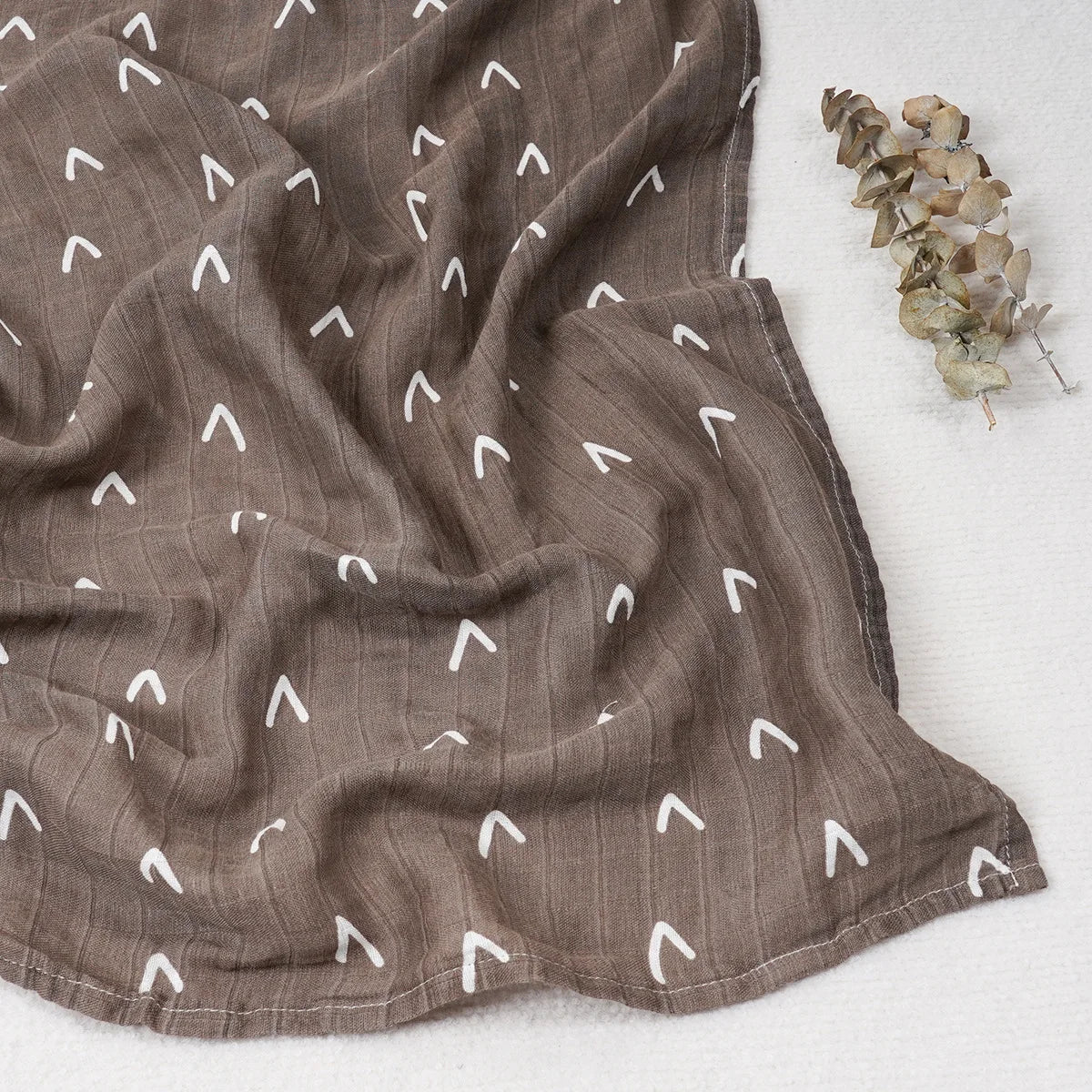 Newborn Swaddle: Bamboo Cotton Baby Blanket 120x120cm Muslin Wrap