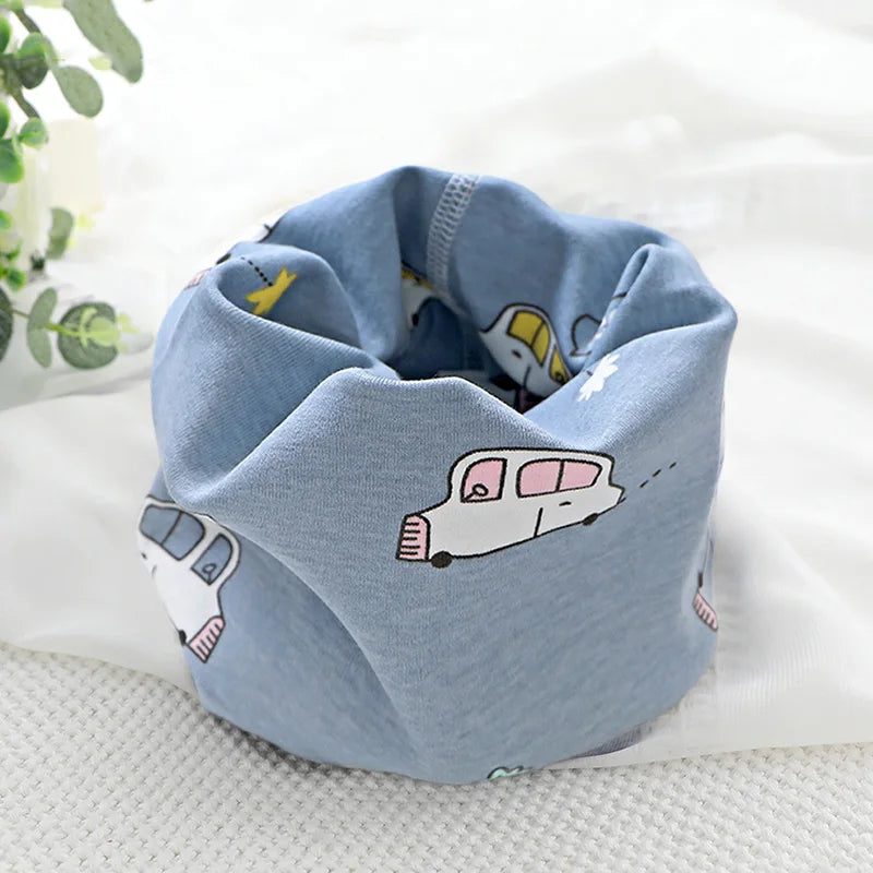 Kids Cartoon Cotton Scarf - Warm Winter Neckwear