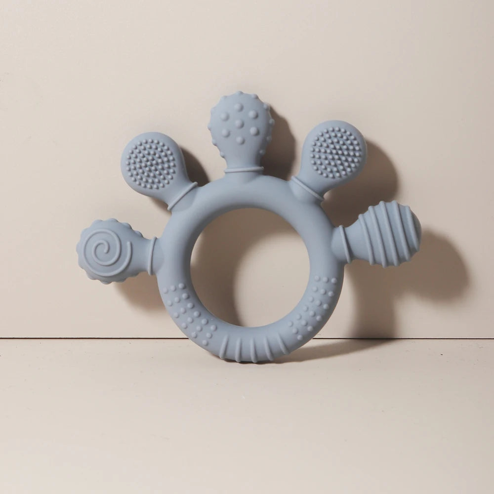 Silicone Teether 2024: Food Grade Teething Ring for Toddlers