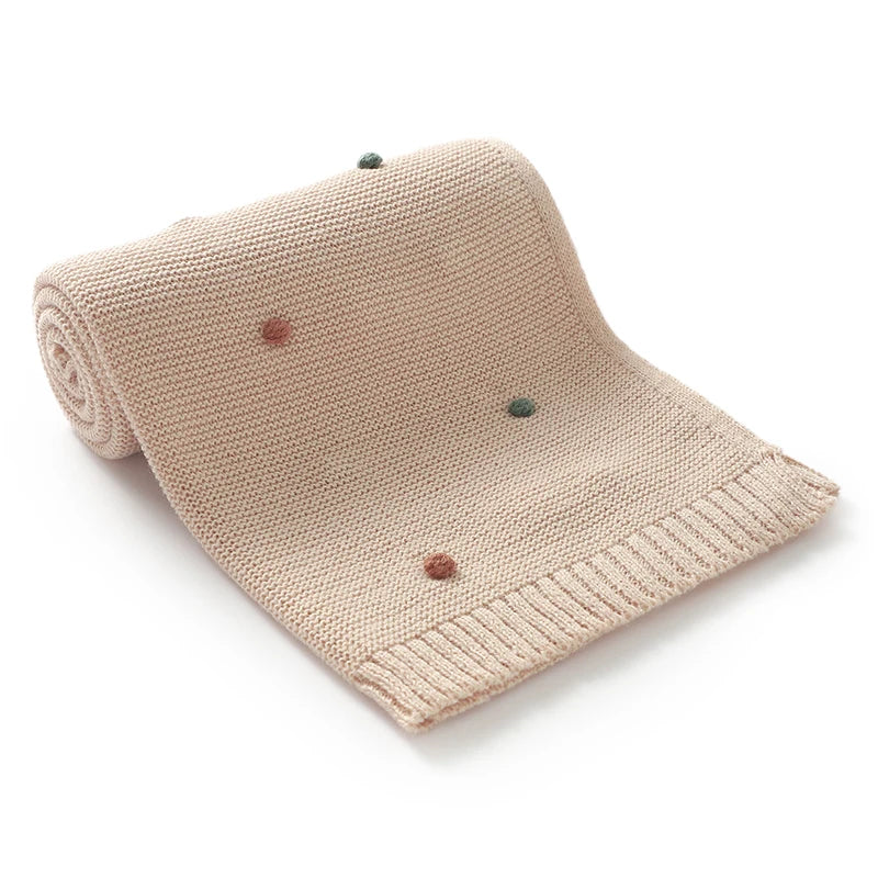 Baby Blanket Knit Stroller Swaddling 90*70CM Sleeping Sack Fashion Colored Dot Newborn Girls Bedding Quilt Boys Plaid Super Soft