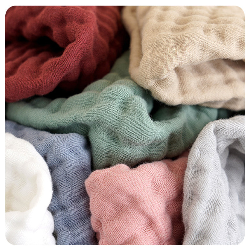 Soft Cotton Baby Burp Cloths - 6 Layer Muslin Towels