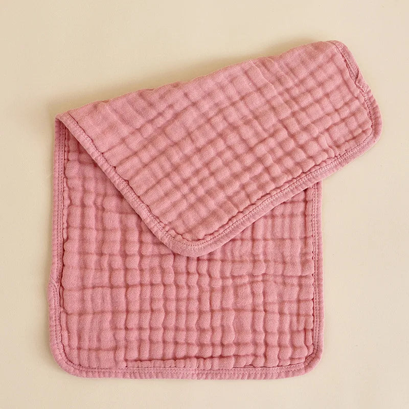Soft Cotton Baby Burp Cloths - 6 Layer Muslin Towels