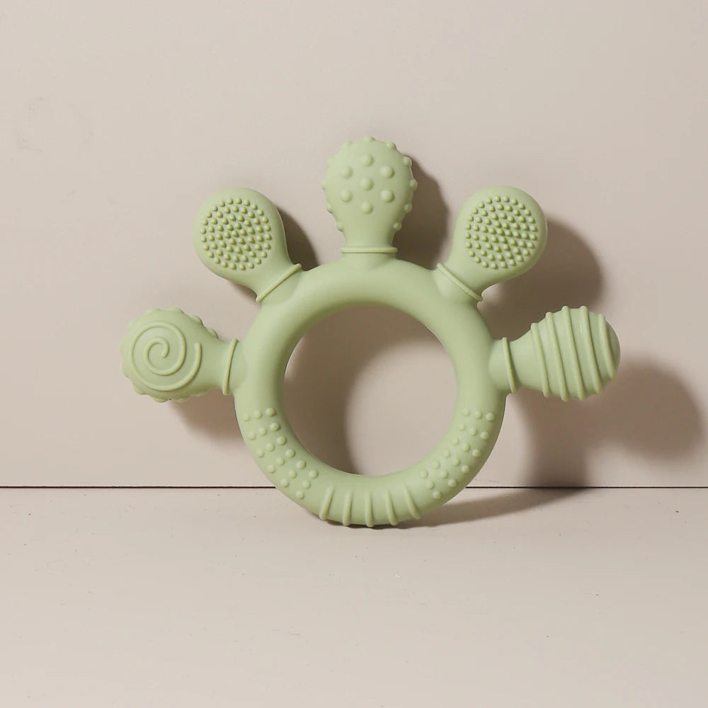 Silicone Teether 2024: Food Grade Teething Ring for Toddlers