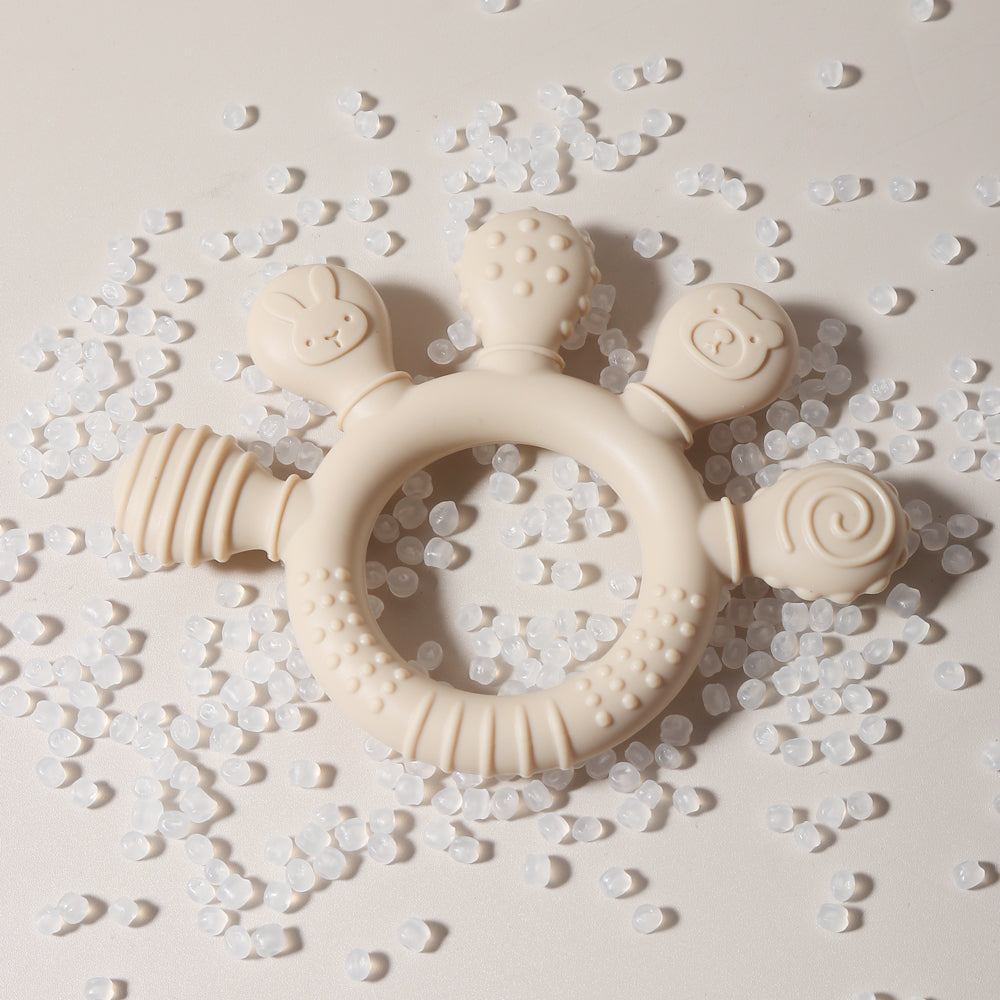 Silicone Teether 2024: Food Grade Teething Ring for Toddlers