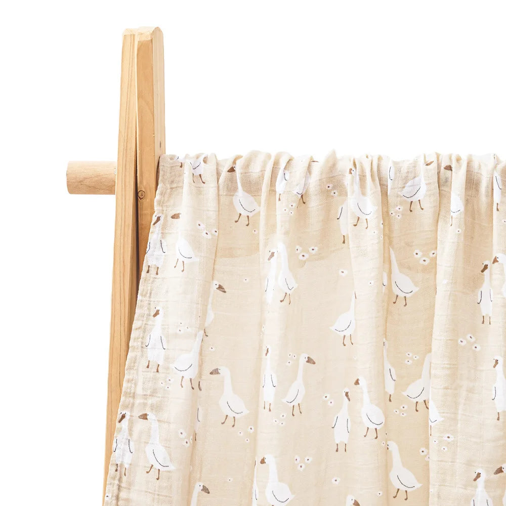 Newborn Swaddle: Bamboo Cotton Baby Blanket 120x120cm Muslin Wrap