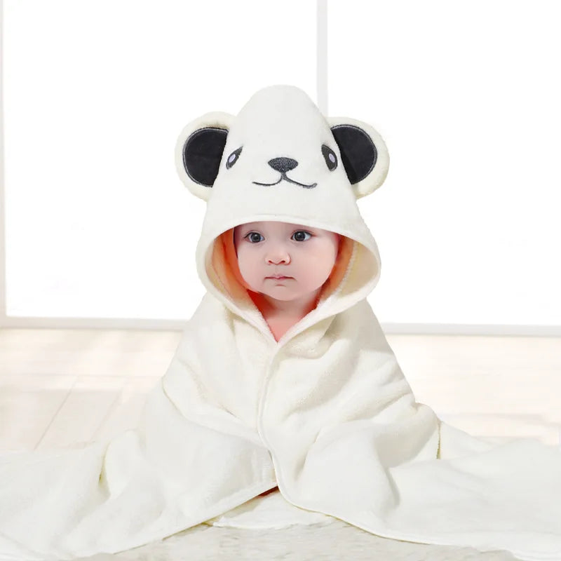 Blankets Swaddle - Cartoon Baby Bathrobe Hooded Towel