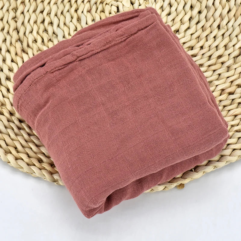 Newborn Swaddle: Bamboo Cotton Baby Blanket 120x120cm Muslin Wrap