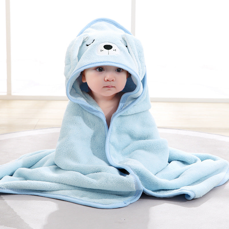 Blankets Swaddle - Cartoon Baby Bathrobe Hooded Towel
