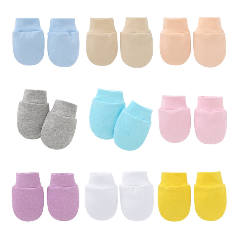 Baby Anti-Scratch Mittens - Soft Cotton No Scratch Hand Socks
