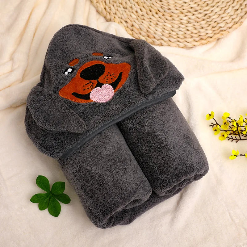 Blankets Swaddle - Cartoon Baby Bathrobe Hooded Towel