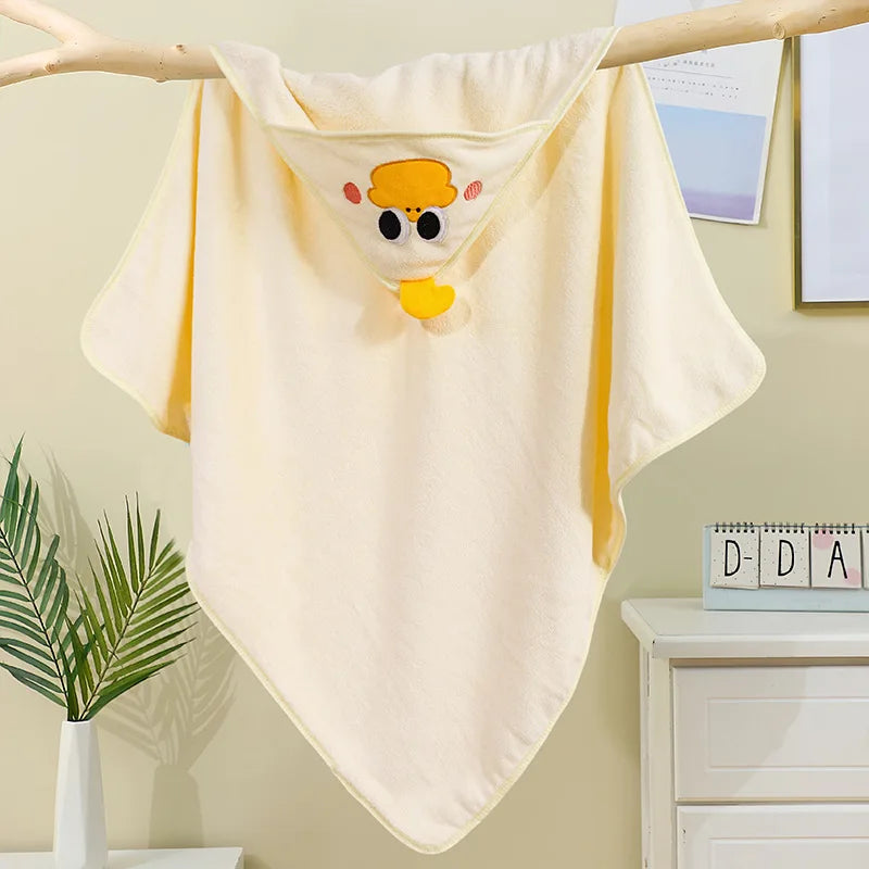 Blankets Swaddle - Cartoon Baby Bathrobe Hooded Towel