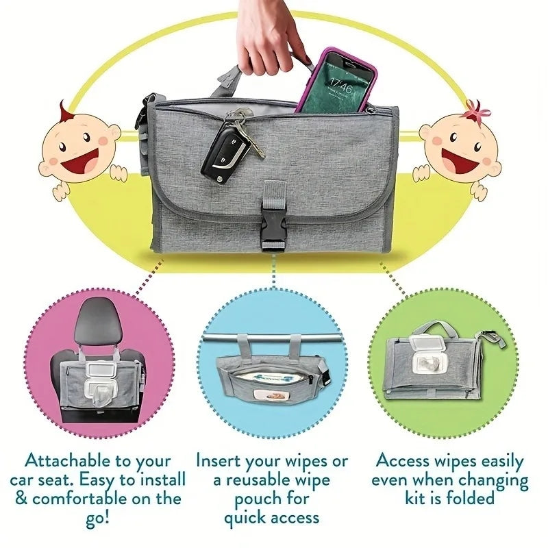 Portable Diaper Changing Pad - Waterproof Travel Mat