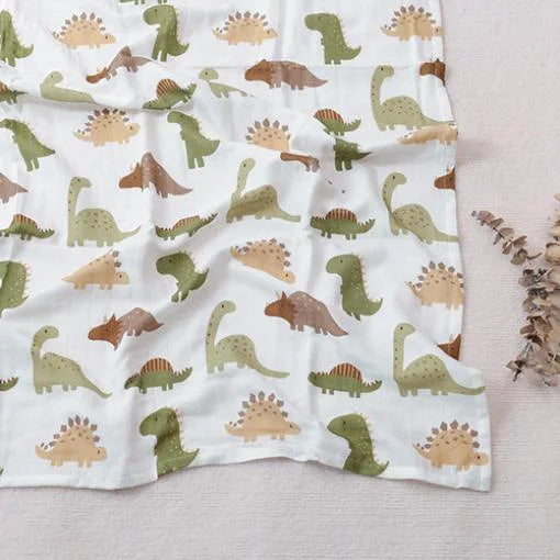 Newborn Swaddle: Bamboo Cotton Baby Blanket 120x120cm Muslin Wrap