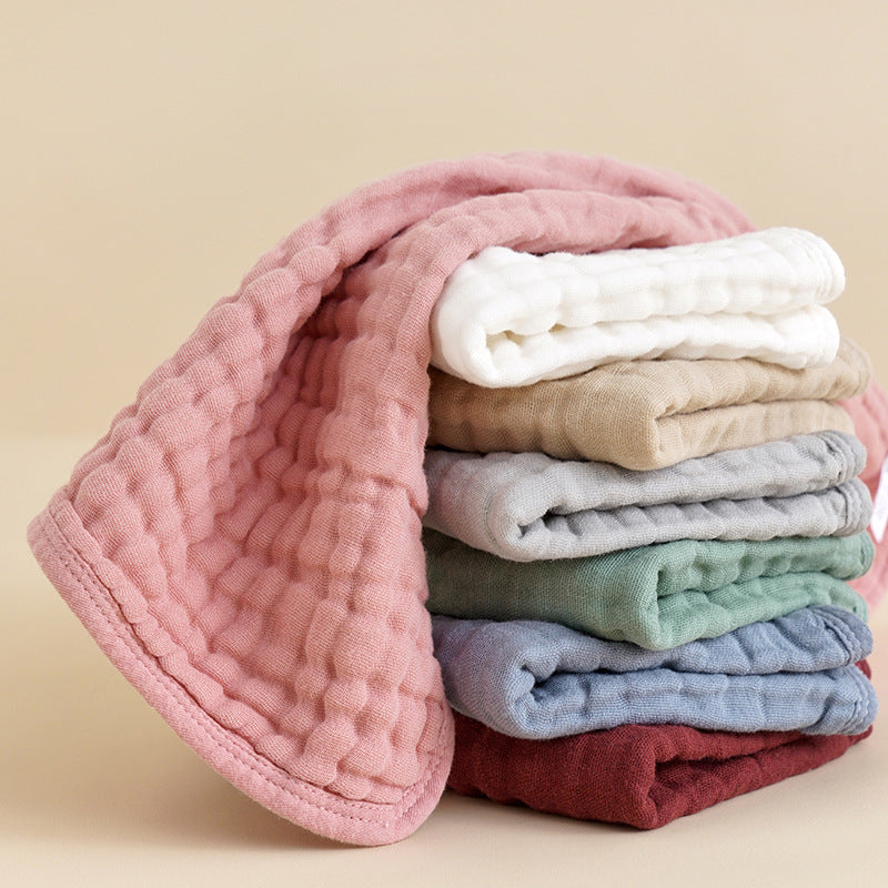 Soft Cotton Baby Burp Cloths - 6 Layer Muslin Towels