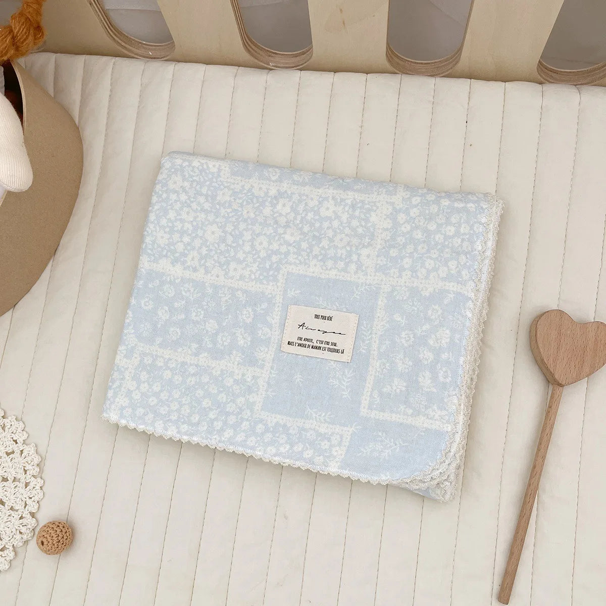 Baby Bath Towel Kids Swaddle Wrap Bedding Pure Cotton Bubble Muslin Blanket 2 Layers Infant Gauze Receiving Blanket
