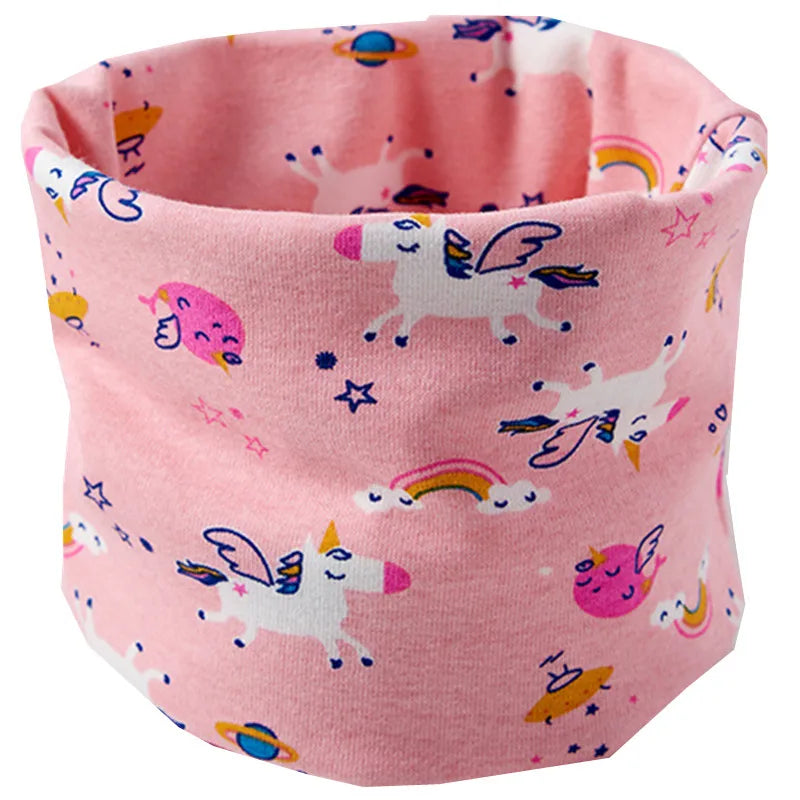 Kids Cartoon Cotton Scarf - Warm Winter Neckwear