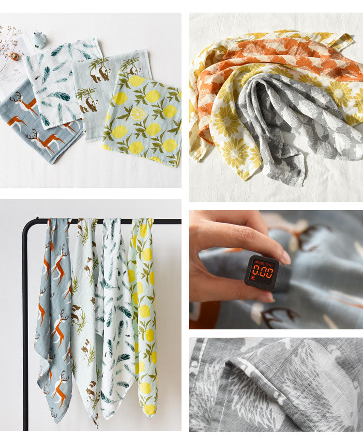 Baby Blankets: Soft Muslin Swaddle Wrap 58x58cm