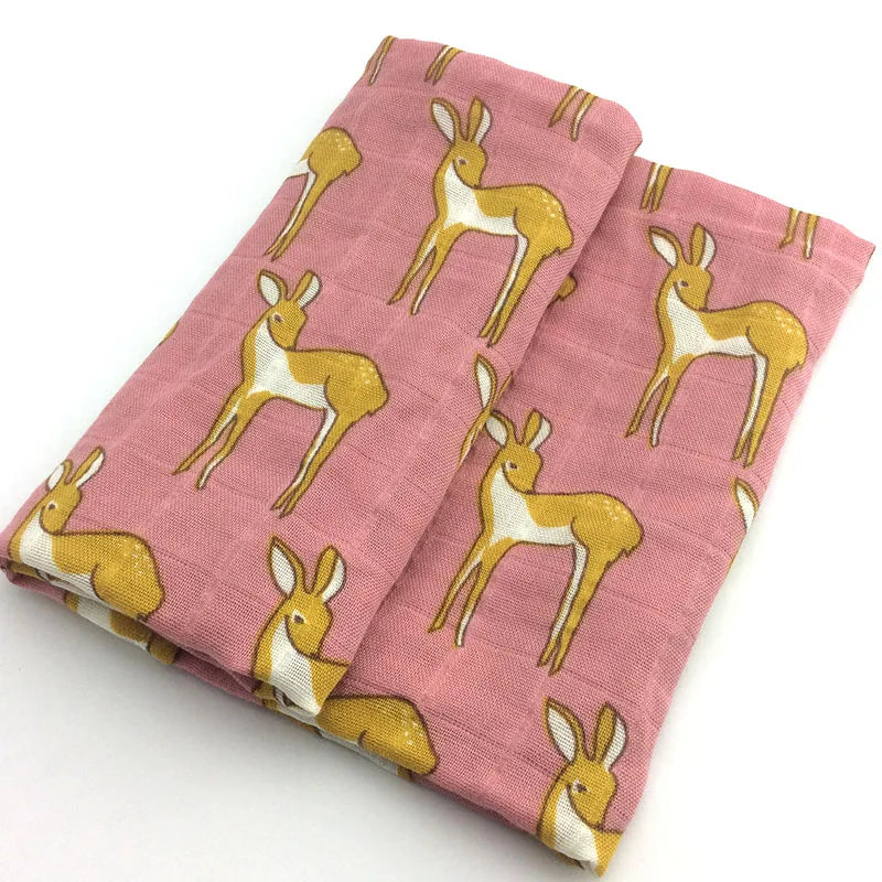 Baby Blankets: Soft Muslin Swaddle Wrap 58x58cm