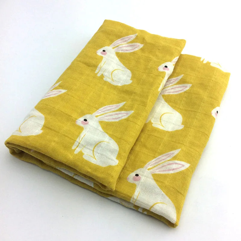 Baby Blankets: Soft Muslin Swaddle Wrap 58x58cm