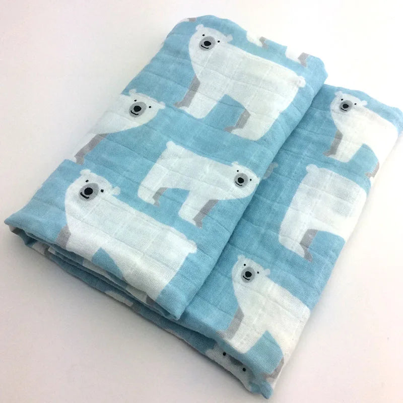 Baby Blankets: Soft Muslin Swaddle Wrap 58x58cm