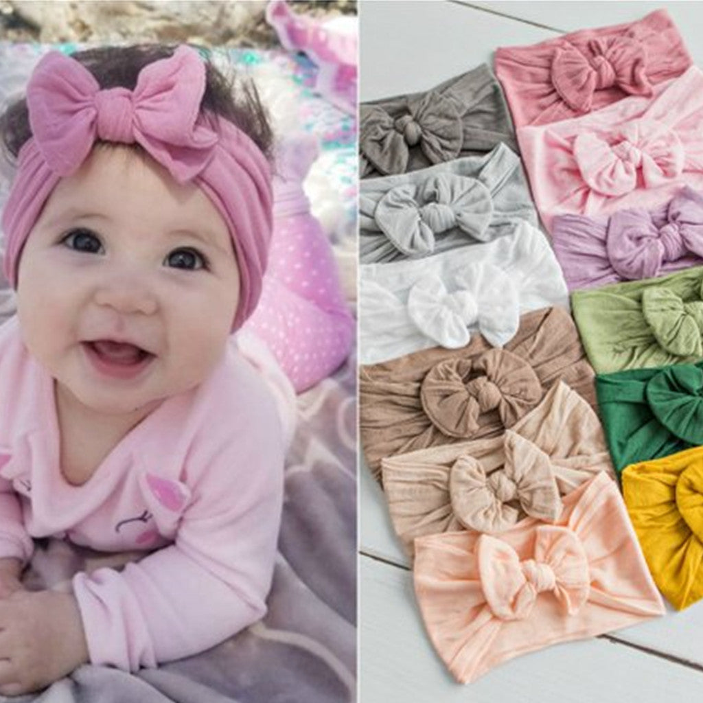 Baby Headband Bows - Soft Elastic Newborn Accessories