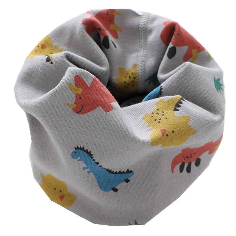 Kids Cartoon Cotton Scarf - Warm Winter Neckwear