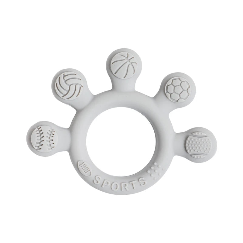 Teether Ring: Silicone Baby Teether - BPA Free Teething Toy 0-12 Months