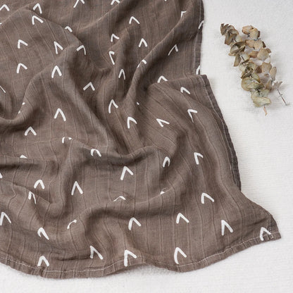 Newborn Swaddle: Bamboo Cotton Baby Blanket 120x120cm Muslin Wrap
