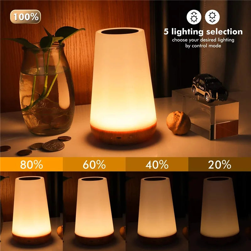 RGB LED Night Light - 13 Colors, Dimmable, Touch Control