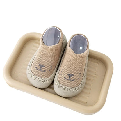 Baby Socks Shoes: Soft Rubber Sole First Walkers