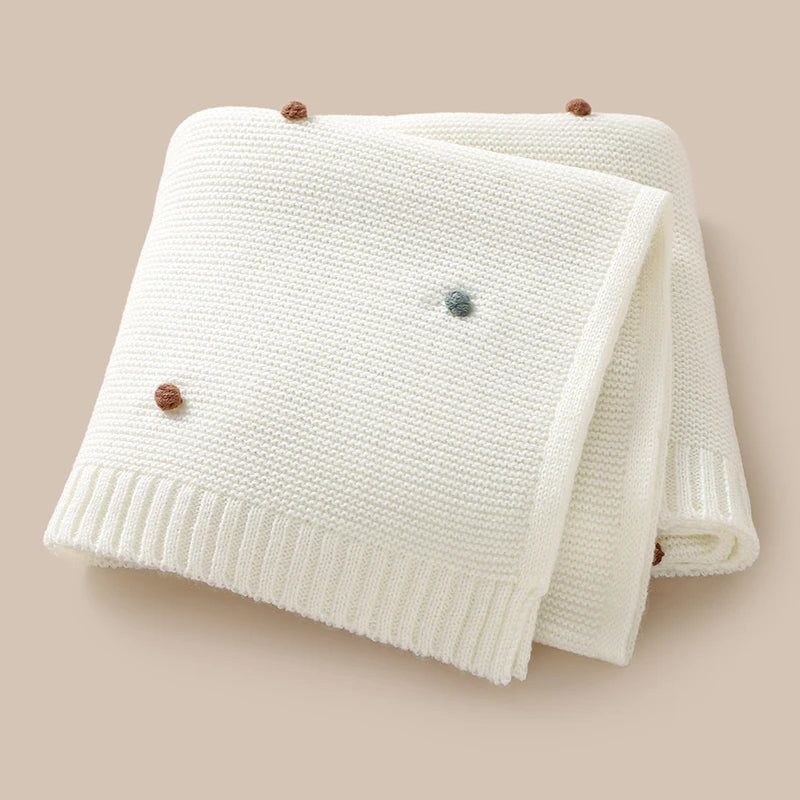 Baby Blanket Knit Stroller Swaddling 90*70CM Sleeping Sack Fashion Colored Dot Newborn Girls Bedding Quilt Boys Plaid Super Soft