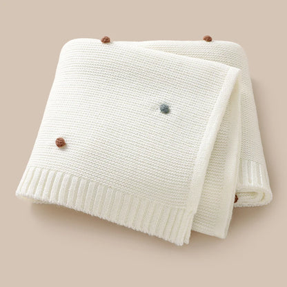 Baby Blanket Knit Stroller Swaddling 90*70CM Sleeping Sack Fashion Colored Dot Newborn Girls Bedding Quilt Boys Plaid Super Soft