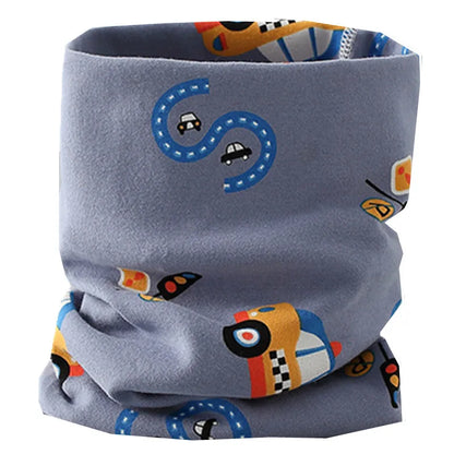 Kids Cartoon Cotton Scarf - Warm Winter Neckwear