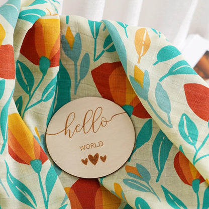 Elinfant 1 PC Baby Swaddle Blanket Bamboo Cotton Soft Baby Blankets Newborn Muslin Swaddle Blanket for Newborn Girl and Boy Baby