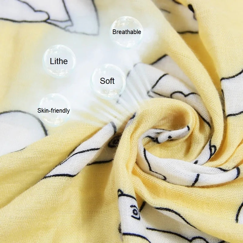 Muslin Cotton Baby Towels - 58x58cm Swaddle & Bath