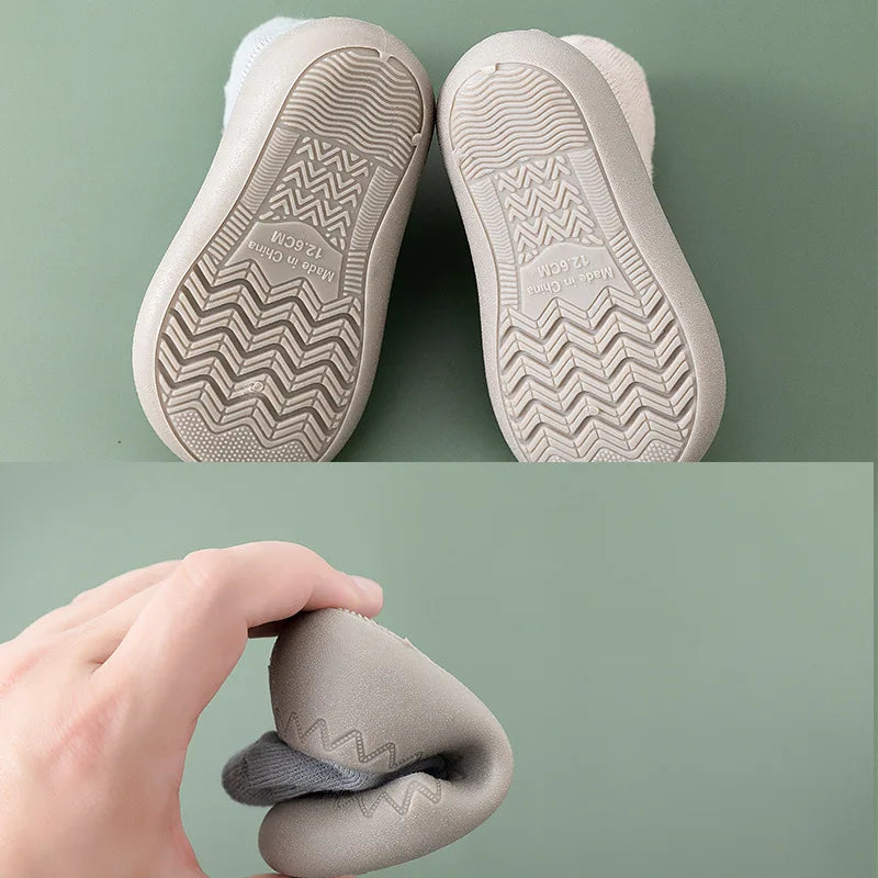 Baby Socks Shoes: Soft Rubber Sole First Walkers
