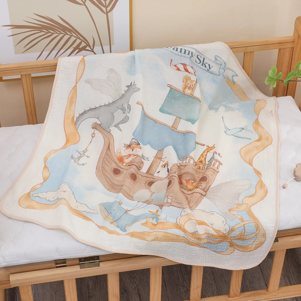 Baby Blankets: Newborn Cotton Gauze Bath Towel - Soft & Absorbent Blanket