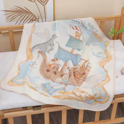 Baby Blankets: Newborn Cotton Gauze Bath Towel - Soft & Absorbent Blanket