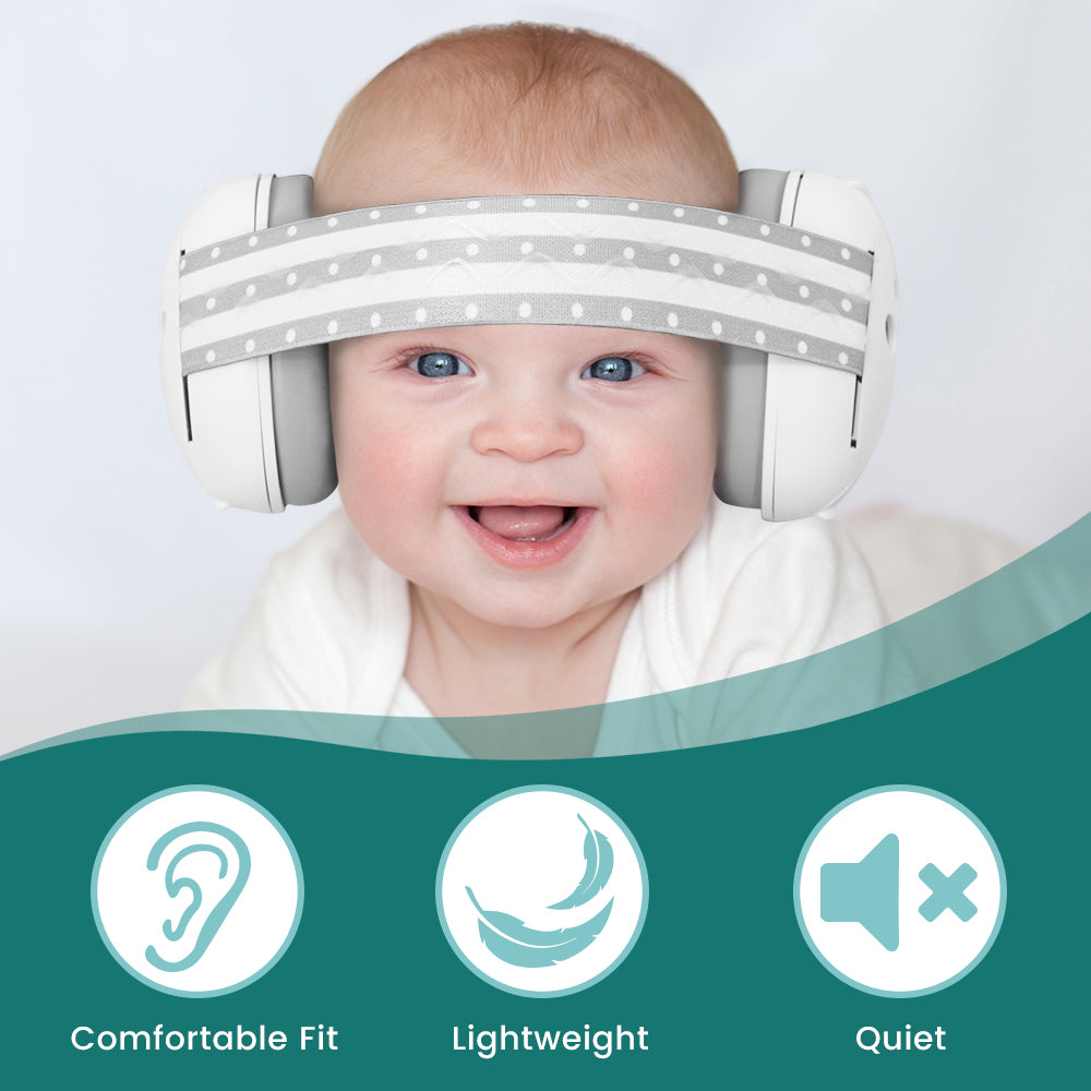 Infant Ear Muffs with Elastic Headband - Noise Reduction