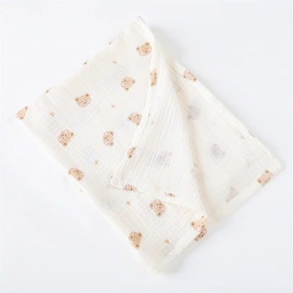 Swaddle Blanket - Cotton Floral Muslin Baby Wrap