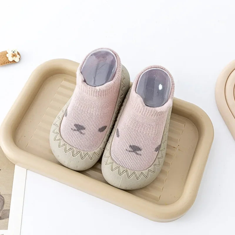 Baby Socks Shoes: Soft Rubber Sole First Walkers