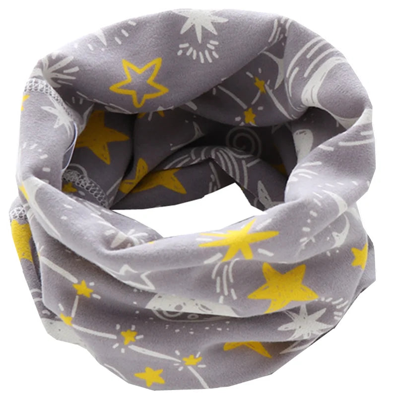Kids Cartoon Cotton Scarf - Warm Winter Neckwear