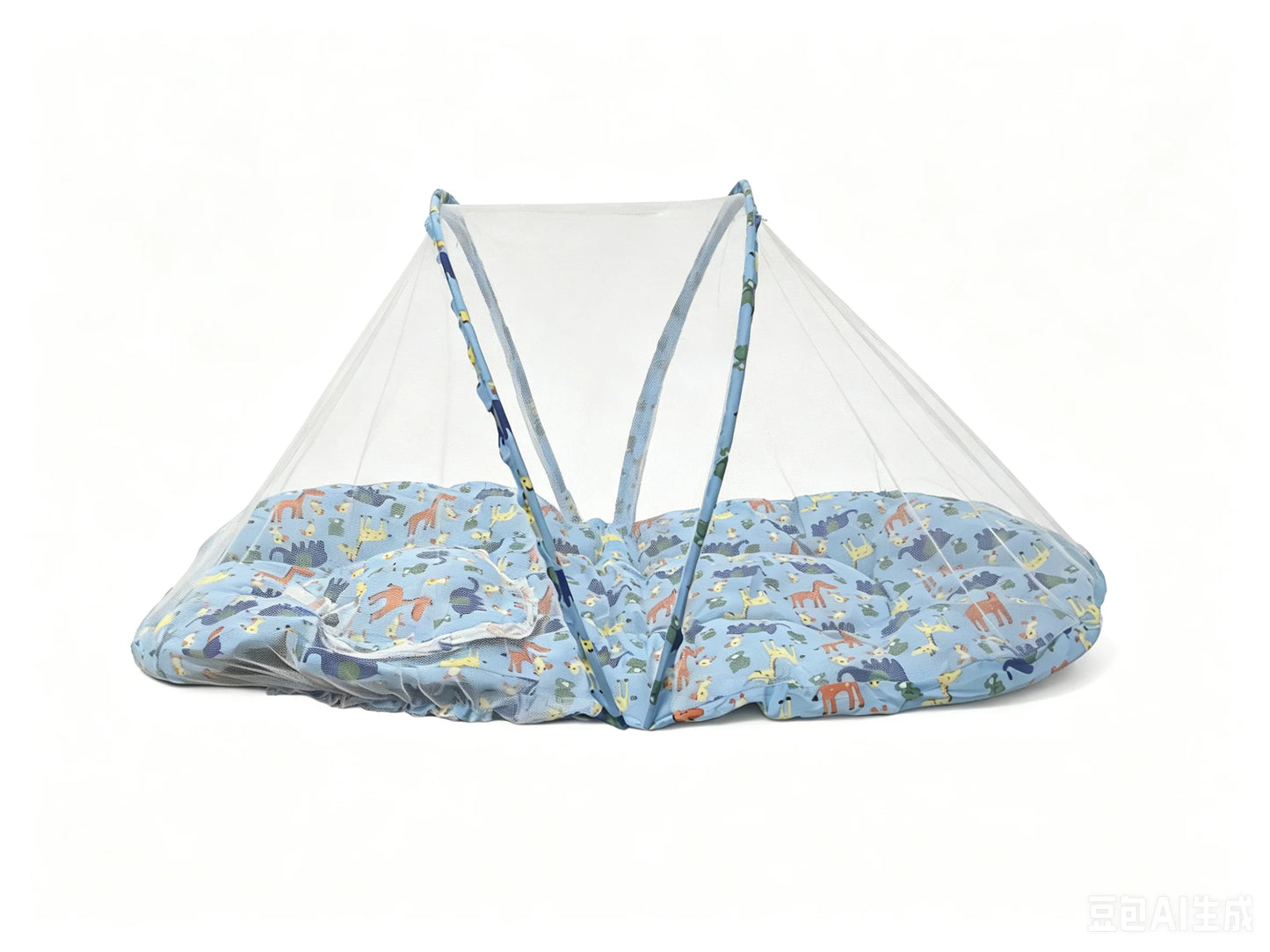 Foldable Baby Bed Mosquito Net Portable Baby Crib Netting Polyester with Pillow and Cotton Padding - Easy Installation Netting