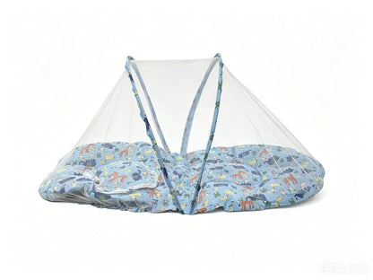 Foldable Baby Bed Mosquito Net Portable Baby Crib Netting Polyester with Pillow and Cotton Padding - Easy Installation Netting