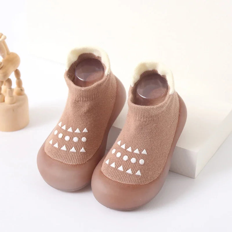 Baby Socks Shoes: Soft Rubber Sole First Walkers