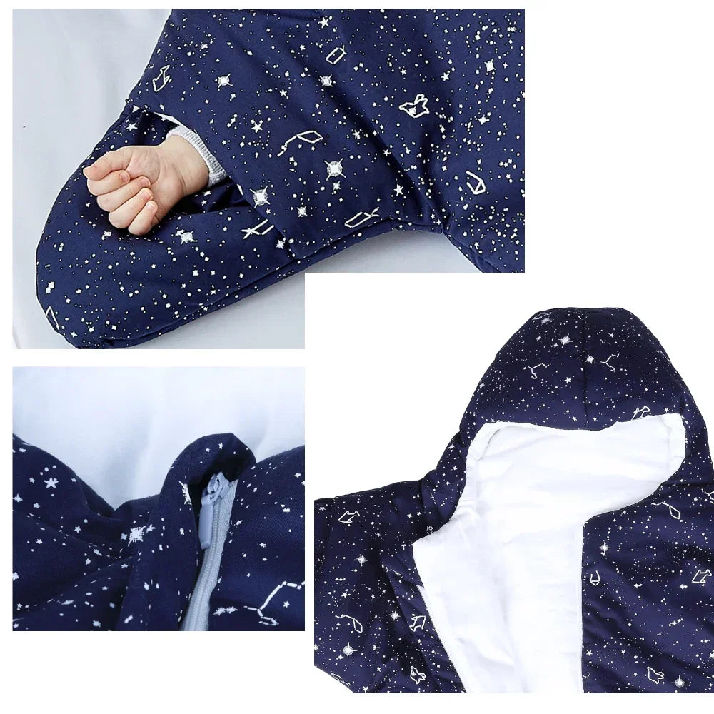 INSULAR Baby Sleeping Bags Starfish Type Infant Warm Sleep Sacks Separated Sleeves Legs Kid Swaddle Blanket Winter 0-8 Months