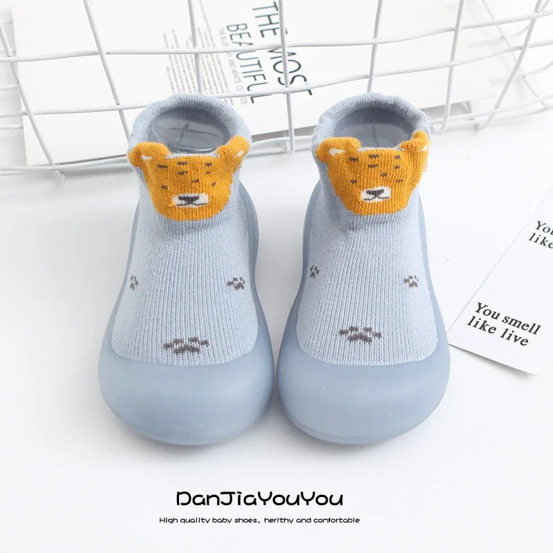 Baby Socks Shoes: Soft Rubber Sole First Walkers