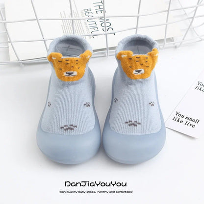 Baby Socks Shoes: Soft Rubber Sole First Walkers