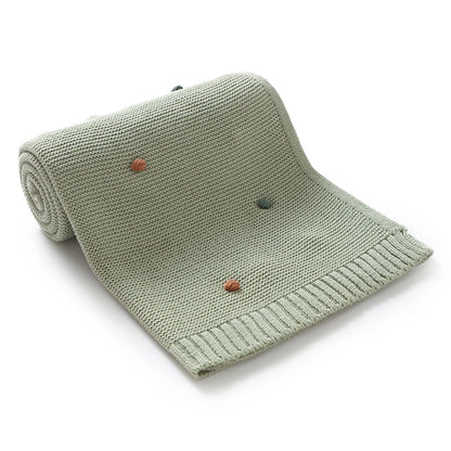 Baby Blanket Knit Stroller Swaddling 90*70CM Sleeping Sack Fashion Colored Dot Newborn Girls Bedding Quilt Boys Plaid Super Soft