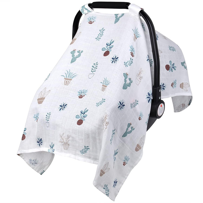 Infant Cover for Car Seat: Muslin Baby Car Seat Canopy - Lightweight & Breathable Cover